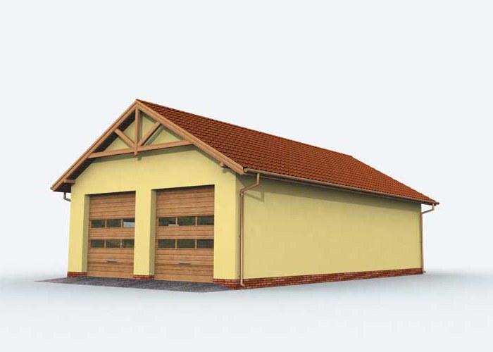 G162 garaż czterostanowiskowy z pomieszczeniami gospodarczymi