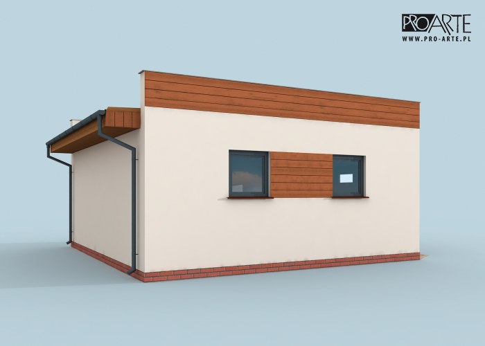 G308 szkielet drewniany garaż jednostanowiskowy z pomieszczeniem gospodarczym