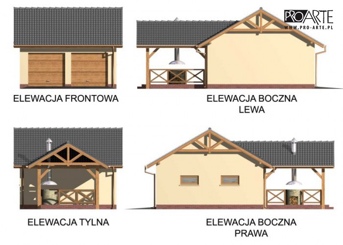 G35 garaż dwustanowiskowy + altana