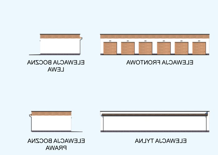 G341 garaż sześciostanowiskowy