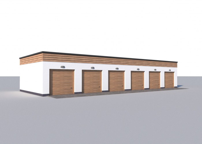 G341 garaż sześciostanowiskowy