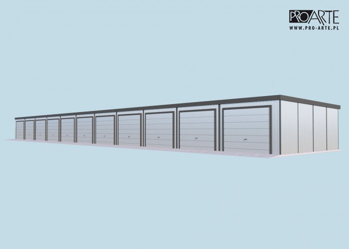 GB43 K projekt garażu jedenastostanowiskowego