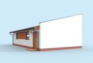 G318 szkielet drewniany garaż dwustanowiskowy z pomieszczeniem gospodarczym
