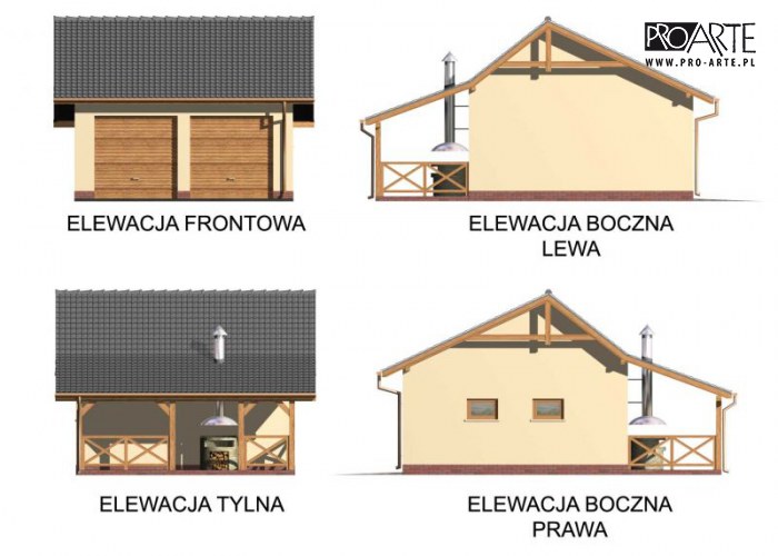 G36 garaż dwustanowiskowy z werandą