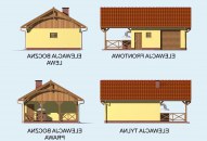 G56 garaż jednostanowiskowy z pomieszczeniem gospodarczym i wiatą