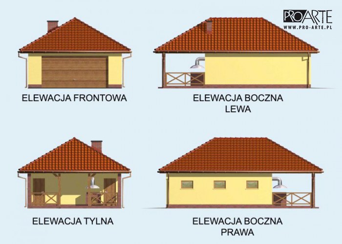 G60 garaż dwustanowiskowy z pomieszczeniem gospodarczym