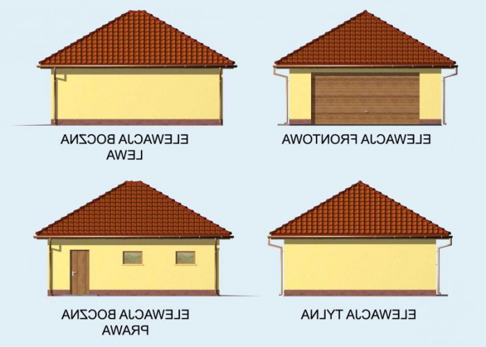 G61 garaż dwustanowiskowy z pomieszczeniem gospodarczym