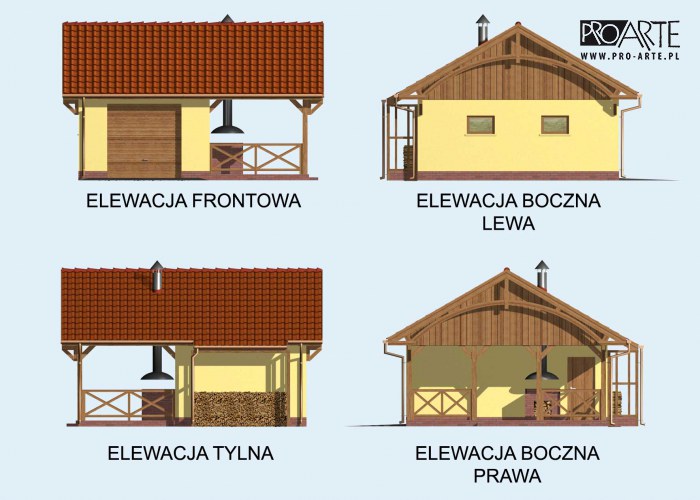 G70 garaż jednostanowiskowy z altaną