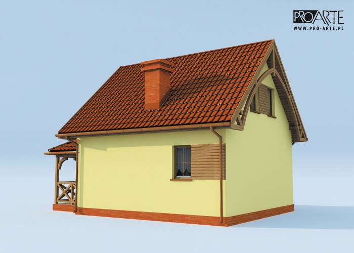 ORLEAN C dom mieszkalny, całoroczny szkielet drewniany ogrzewanie kominek z płaszczem wodnym