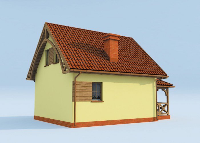 ORLEAN C dom mieszkalny, całoroczny szkielet drewniany ogrzewanie kominek z płaszczem wodnym