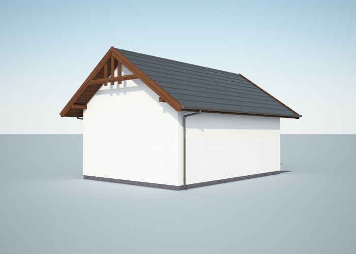 G339A garaż jednostanowiskowy na zgłoszenie szkielet drewniany