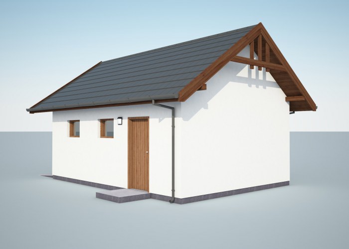 G339A garaż jednostanowiskowy na zgłoszenie szkielet drewniany