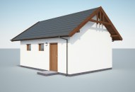 G339A garaż jednostanowiskowy na zgłoszenie szkielet drewniany