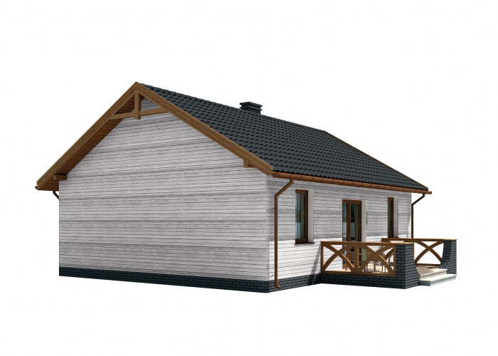 LA PALMA 2 C szkielet drewniany dom mieszkalny ogrzewanie dystrybucja gorącego powietrza DGP