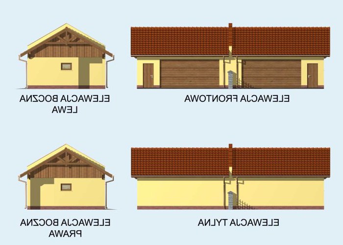 G87 bliźniak (jeden segment), projekty garaży