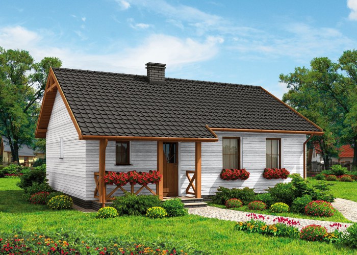 LA PALMA 2 C EKO szkielet drewniany dom mieszkalny z pompą ciepła i podłogówką