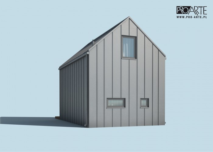 MOCA C szkielet drewniany dom całoroczny, mieszkalny z pompą ciepła i podłogówką