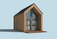 MOCA 2 C szkielet drewniany dom całoroczny, mieszkalny z pompą ciepła i podłogówką