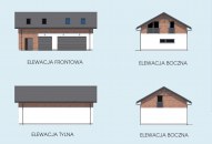 G299A garaż trzystanowiskowy z poddaszem użytkowym i pomieszczeniami gospodarczymi