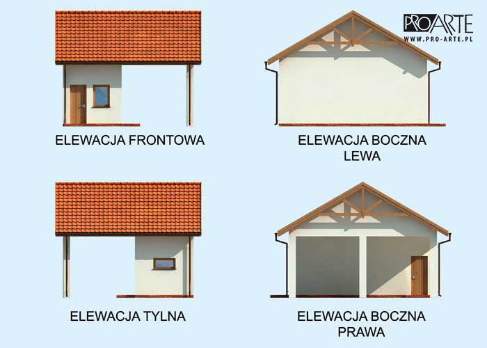G212 szkielet drewniany wiata garażowa