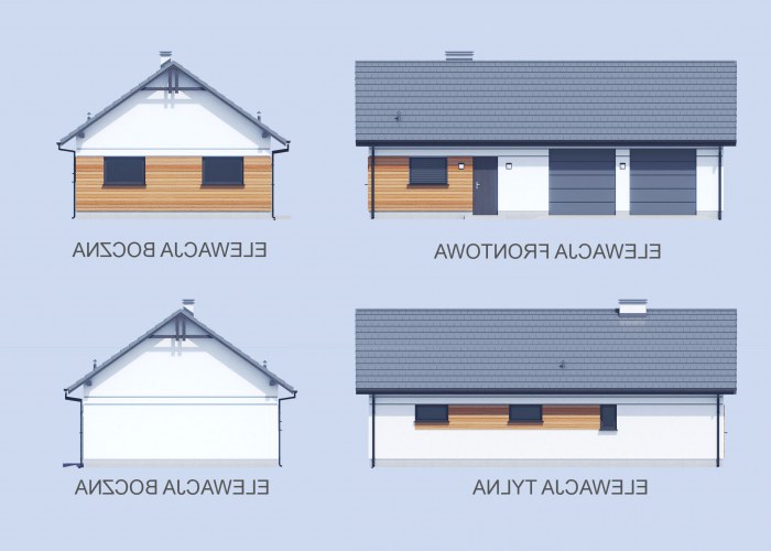 G342 garaż dwustanowiskowy z pomieszczeniami gospodarczymi