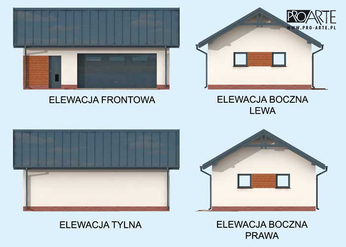 G292 szkielet drewniany budynek garażowo-gospodarczy