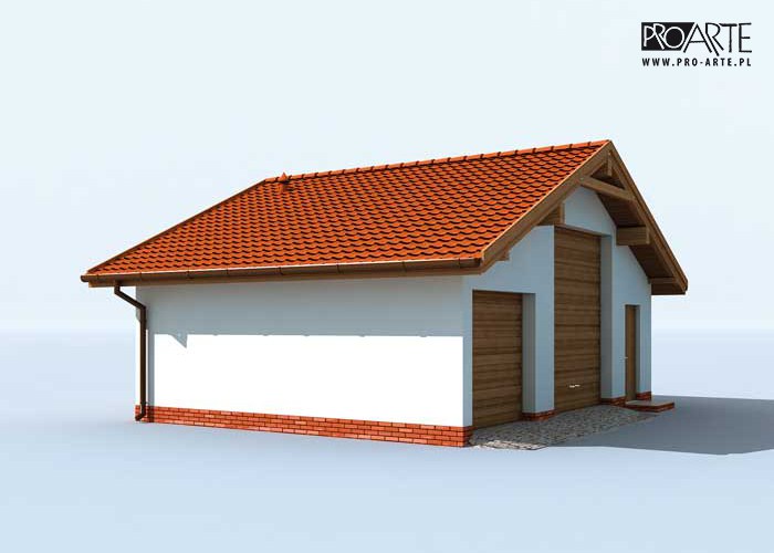 G1B szkielet drewniany garaż dwustanowiskowy