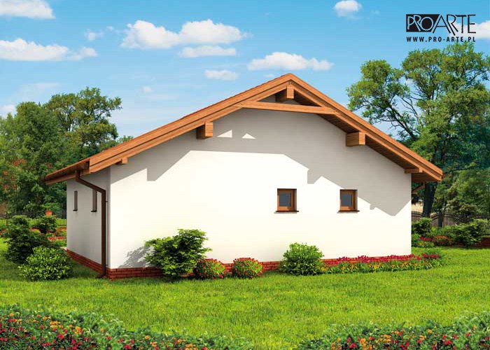 G1B szkielet drewniany garaż dwustanowiskowy