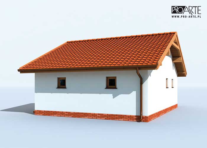 G1B szkielet drewniany garaż dwustanowiskowy