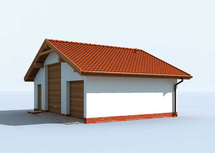 G1B szkielet drewniany garaż dwustanowiskowy