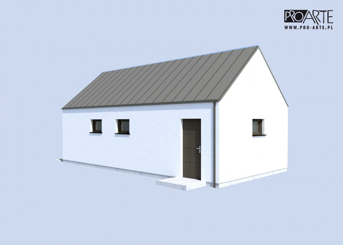 G365 garaż jednostanowiskowy z pomieszczeniem gospodarczym