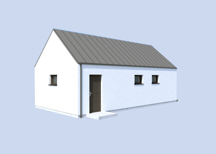 G365 garaż jednostanowiskowy z pomieszczeniem gospodarczym