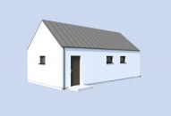 G365 garaż jednostanowiskowy z pomieszczeniem gospodarczym