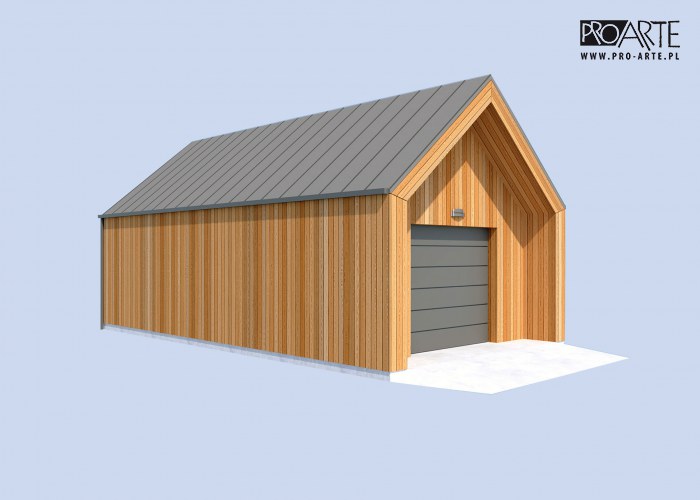 G365A garaż jednostanowiskowy z pomieszczeniem gospodarczym
