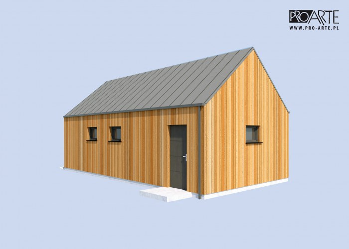 G365A garaż jednostanowiskowy z pomieszczeniem gospodarczym