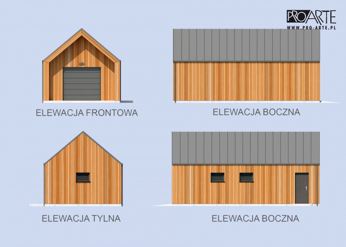 G365A garaż jednostanowiskowy z pomieszczeniem gospodarczym