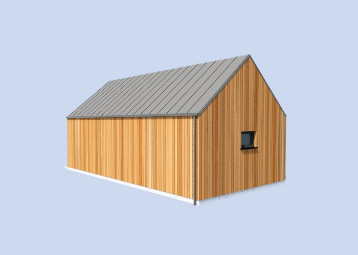 G365A garaż jednostanowiskowy z pomieszczeniem gospodarczym