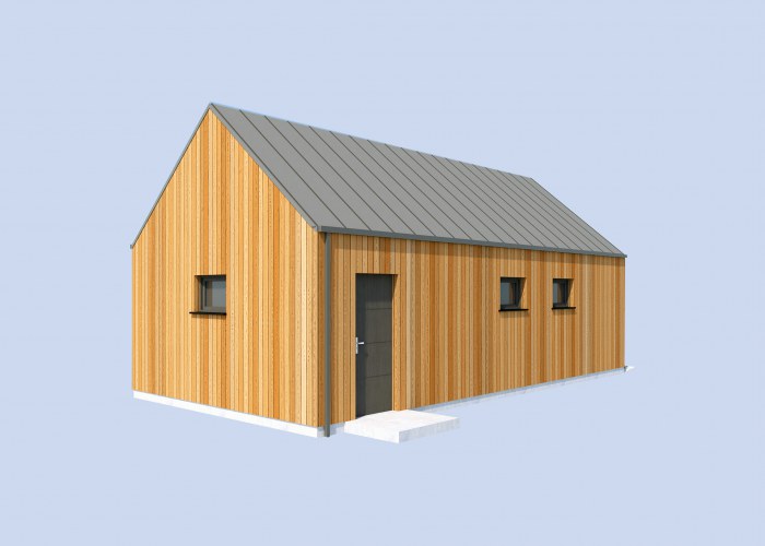 G365A garaż jednostanowiskowy z pomieszczeniem gospodarczym