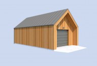 G365A garaż jednostanowiskowy z pomieszczeniem gospodarczym