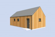 G365A garaż jednostanowiskowy z pomieszczeniem gospodarczym