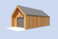 G365A garaż jednostanowiskowy z pomieszczeniem gospodarczym