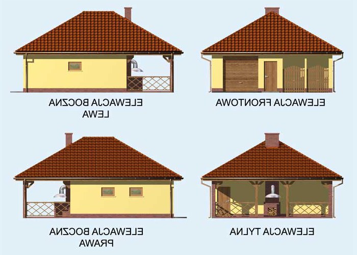 G122 garaż jednostanowiskowy z werandą