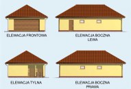 G124 garaż trzystanowiskowy z pomieszczeniem gospodarczym