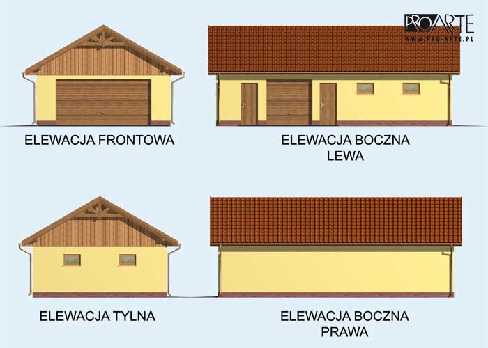 G126 garaż trzystanowiskowy z pomieszczeniem gospodarczym