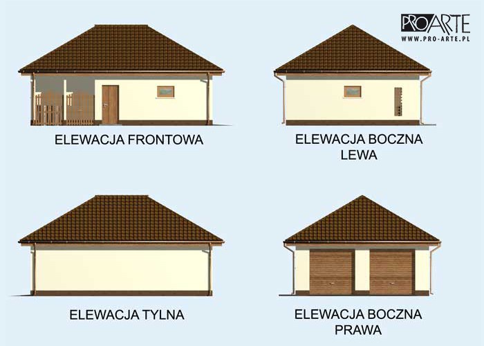 G134 garaż dwustanowiskowy z pomieszczeniem gospodarczym