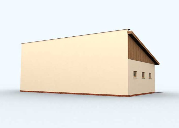 G160 garaż trzystanowiskowy z pomieszczeniami gospodarczymi