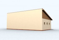 G160 garaż trzystanowiskowy z pomieszczeniami gospodarczymi