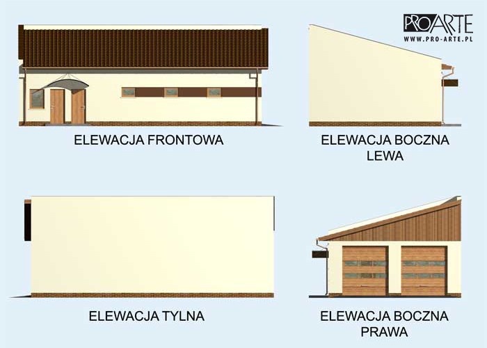 G161 garaż czterostanowiskowy