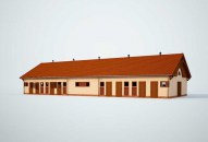 S25 Stajnia angielska dla koni - 16 boksów + część mieszkalna