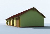 G221 garaż czterostanowiskowy z pomieszczeniami gospodarczymi